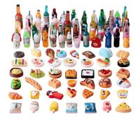 MLPKOI 150 Pièces Nourriture Miniature, Mini Jouet de Boisson Miniatures Objet Miniature Accessoires, pour Mini Maisons de Poupées (Style Aléatoire), Accessoires Cuisine Maison de Poupée