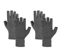 MLPKOI 2 Paires Gants de Compression pour l'arthrite, Gants Arthrose Sans Doigts, Offrent Chaleur et Compressio, Ggants sans doigts pour Douleurs la Main, Ordinateur, Homme et Femme