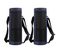 MLPKOI 2 Pièces Sac de Bouteille d'eau, Grand Porte-Bouteille Thermos Pochette Bouteille avec Bandoulière Réglable Sac d'eau Portable pour Voyage, Pique-Nique, Boissons