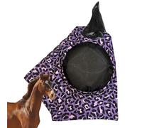 MLqkpwy Couverture Anti-Mouches intégrale pour Cheval, Masque Anti-Mouches pour Cheval | Fournitures équestres à Motif imprimé léopard,Protection du Visage pour Cheval, Produit de Soin du Cheval