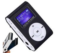 MLqkpwy Lecteur De Musique MP3 | Sritob M-ini Clip Mp3 | Taille De L'écran Environ 2,79 Cm, Petit Lecteur Audio pour Les Sports De Plein Air Et La Course À Pied, pour Adultes Et Étudiants, Black
