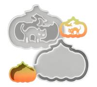 MLqkpwy Moule en silicone en forme de d'Halloween pour art en résine | Décoration d'intérieur pour argile plâtre, fondant, vacances, école, fête, anniversaire, adultes,