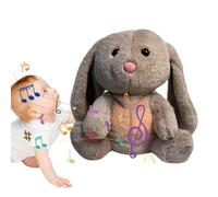 MLqkpwy Peluche Lapin Qui Respire | 28 Cm Musicale | Le Lapin De Soulagement | Animal en Peluche avec Lumières Musicales Et Mouvements Respiratoires Rythmés, pour Cadeaux