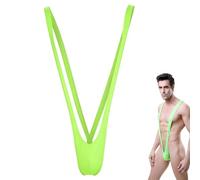 MLRUQRX 1 Manikini Thong Sexy pour Homme - Vert Fluorescent - Costume de Halloween - Cadeau de Noël - Taille Unique