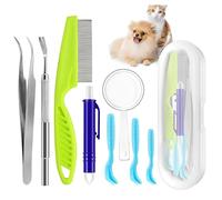 MLRUQRX Pince À Tique Set 9 Pièces, Standard, bleu, Pour Chien Chat Humain