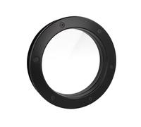 MLS Hublot B4000, Pour Portes, en Aluminium, Verre de Sécurité Feuilleté, Convient Aux Portes de 40 mm D'épaisseur, Vis de Fixation Visibles des Deux Côtés, 300 mm de Diamètre, Verre Clair, Noir