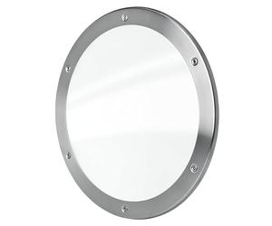 MLS Hublot B5000, Fenêtre de Porte en Acier Inoxydable, Verre de Sécurité Feuilleté, Montage Direct Sur Panneau de Porte, Sans Découpe, Vis Visibles d'un Côté, 1 Pièce, 1 Anneau Ø 400 mm, Verre Clair