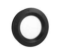 MLS Hublot B6000, Hublot Pour Portes, en Aluminium Robuste, Verre de Sécurité Feuilleté, Convient Aux Portes de 40 mm D'épaisseur, Vis de Fixation Visibles, 300 mm de Diamètre, Verre Dépoli, Noir