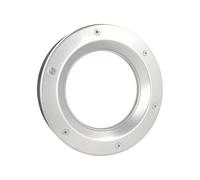 MLS Hublot B6000, Pour Portes, en Acier Inoxydable, Verre de Sécurité Feuilleté, Convient Aux Portes de 40 mm D'épaisseur, Vis de Fixation Visibles des Deux Côtés, 300 mm de Diamètre, Verre Clair