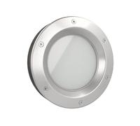 MLS Hublot B6000, Pour Portes, en Acier Inoxydable, Verre de Sécurité Feuilleté, Convient Aux Portes de 40 mm D'épaisseur, Vis de Fixation Visibles des Deux Côtés, 400 mm de Diamètre, Verre Dépoli