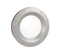 MLS Hublot B6000, Pour Portes, en Aluminium Robuste, Verre de Sécurité Feuilleté, Convient Aux Portes de 40 mm D'épaisseur, Vis de Fixation Visibles des Deux Côtés, 400 mm de Diamètre, Verre Dépoli