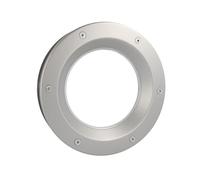 MLS Hublot B6000, Pour Portes, en Aluminium Robuste, Verre de Sécurité Feuilleté, Convient Aux Portes de 40 mm D'épaisseur, Vis de Fixation Visibles des Deux Côtés, 250 mm de Diamètre, Verre Clair