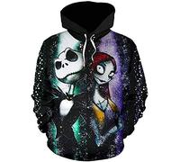 mlsjdger Sweat à capuche unisexe avec impression 3D Jack & Sally de Monsieur Jack et Sally pour adulte, Style 1, X-Large