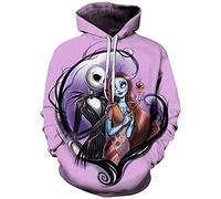 MLSJDGER Sweat à capuche unisexe avec impression 3D Jack & Sally L'Étrange Noël de monsieur Jack et Sally, Style-5, XXL