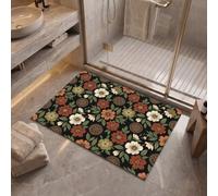 MLSOWM Paillasson Intérieur Style Bohème, 60 x 90 cm | Tapis de Porte Fleurs De Datura Antidérapant, Absorbant, Facile à Nettoyer, Tapis de Sol Décoratif pour Entrée, Porte D'entrée, Couloir
