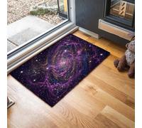 MLSOWM Tapis de Porte, 60 x 120 cm Profil Bas l'espace Extra-Atmosphérique Paillasson Interieur Entree Nébuleuse Spirale Tapis de Sol Antidérapant Lavable pour Entrée, Couloir, Cuisine, Violet