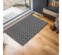 MLSOWM Tapis de Porte Architecture Géométrique Minimaliste Paillasson 50 x 80 cm Interieur Antidérapant Absorbant Grille Fenêtres Tapis avec Base en Caoutchouc, Chambre, Cuisine, Salle de Bain -