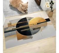 MLSOWM Tapis de Porte Composition du Nombre d'or Paillasson Minimalisme Tapis de Bienvenue Antidérapant pour Décoratif De Festival Interieur, 90 x 150 cm, Gris-Brun