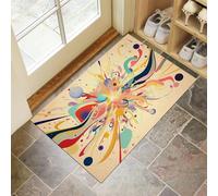 MLSOWM Tapis Explosion De Couleurs d'entrée intérieur, Tapis de Porte Univers Abstrait Absorbe Paillasson Lavable en Machine Facile à Nettoyer pour Chambre, Cuisine, Couloir - 40 x 60 cm, Beige