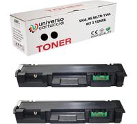 MLTD116L SU828A Lot de 2 Toners compatibles avec Samsung Xpress série M2625 M2626 M2675 M2676 M2825 M2826 M2835 M2875 M2876 M2885 (2 x MLT-D116L)