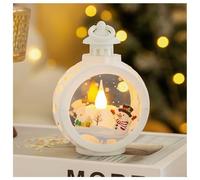 Mlthcig Christmas Retro Night Light Retro Christmas lamp - Festive LED nights lights for windowsill & living room Battery Operated Candle Desk Lamps Lantern Thanksgiving Decoration(White-Snowman-1pc)