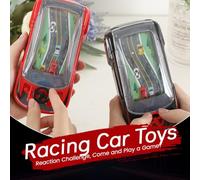 Mlthcig Hand Held Car Game, Handheld Racing Car Game, Racing Adventure Cars Steering Wheel, Driving Simulator Console Games, Portable Interactive Dual-Player Toy with Race Simulation Experience(Noir)