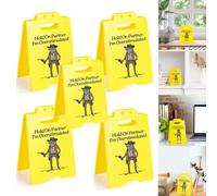 Mlthcig Hold on Partner I'm Overstimulated Sign, Humorous Desk Sign, Funny Office Desks Cubicle Decor Workplace Decoration Funny Mini Warning Plaque, Gift for Employee Coworkers and Friends(5PCS)