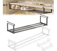 Mlthcig Slimdescent Cabinet Telescopic Shelf Shoes Rack, Retractable Expandable Shoe Rack Organizer for Closet, Upright Tall Skinny Slim Vertical Shoes Racks, Storage Narrow Standing Entryway(A+B)