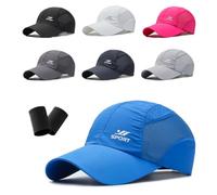 Mlthcig Stead Trekair Sport Cap Breathable Mesh Breathable Hat Quick Dry Cap Built for Men Court Running Tennis Golf(Blue)