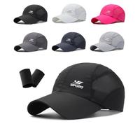 Mlthcig Stead Trekair Sport Cap Breathable Mesh Breathable Hat Quick Dry Cap Built for Men Court Running Tennis Golf(Noir)