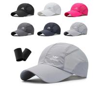 Mlthcig Stead Trekair Sport Cap Breathable Mesh Breathable Hat Quick Dry Cap Built for Men Court Running Tennis Golf(Light Gray)