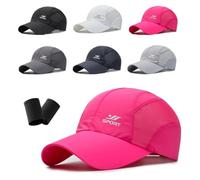 Mlthcig Stead Trekair Sport Cap Breathable Mesh Breathable Hat Quick Dry Cap Built for Men Court Running Tennis Golf(Rose Red)