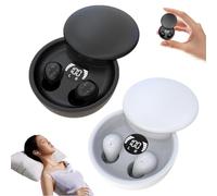 Mlthcig Ultra-Compact Bluetooth Sleep Earbuds, Mini Invisible Headphones Bluetooth 5.4 True Wireless in-Ear Earphones, Ridiculously Amall for Small Ear Canals Sleeping Invisible Ear Buds(Black+White)