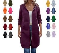 Mlthcig Wateresty/Moraltrnte/Forcipower Women Casual Zip up Fleece Hoodies Oversized Polyester Long Sleeve Jacket Lightweight Fall(Wine Red,XXX-Large)