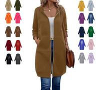 Mlthcig Wateresty/Moraltrnte/Forcipower Women Casual Zip up Fleece Hoodies Oversized Polyester Long Sleeve Jacket Lightweight Fall(Light Brown,Large)