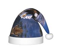 MLTRFGJ Chapeau de Noël imprimé aigle volant pour enfants, adapté pour les vacances et la décoration de fête