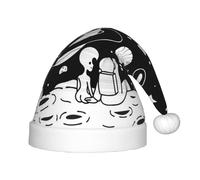 MLTRFGJ Chapeau de Noël imprimé astronaute et extraterrestre pour enfants, adapté pour les vacances et la décoration de fête