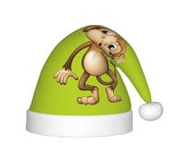 MLTRFGJ Chapeau de Noël mignon imprimé singe pour enfants, adapté pour les vacances et la décoration de fête