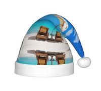 MLTRFGJ Chapeau de Noël pour enfant Motif plage tropicale Blanc