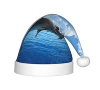 MLTRFGJ Chapeau de Noël pour enfants avec deux dauphins, adapté pour les vacances et la décoration de fête