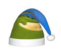 MLTRFGJ Chapeau de Noël pour enfants imprimé de terrain de golf, adapté pour les vacances et la décoration de fête