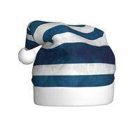 MLTRFGJ Chapeaux de Noël imprimés drapeau grec pour adultes, fournitures de fête festives pour Noël et Nouvel An