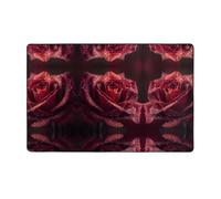 MLTRFGJ Dewdrops on Red Rose Tapis antidérapant pour décoration de chambre, convient pour diverses occasions