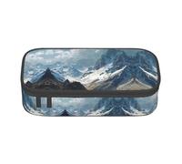 MLTRFGJ Famous Mountains Sac à crayons portable avec compartiment de grande capacité pour l'école ou le bureau, Hautes montagnes, Taille unique, Trousse de maquillage