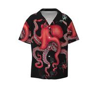 MLTRFGJ Golden Retriever - Chemise à manches courtes pour homme - Col cubain - Doux et respirant, Pieuvre entrelacée., 4XL