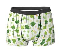 MLTRFGJ Lucky Clover Party Sous-vêtements confortables et respirants imprimés pour homme pour un confort durable tout au long de la journée, Noir , XXL