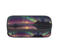 MLTRFGJ Morning Glow Sac à crayons portable de grande capacité avec compartiment pour fournitures scolaires ou de bureau, Night Skyline2, Taille unique, Trousse de maquillage