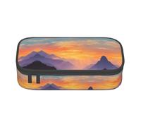 MLTRFGJ Morning Glow Sac à crayons portable de grande capacité avec compartiment pour fournitures scolaires ou de bureau, Brillance matinale, Taille unique, Trousse de maquillage