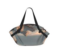 MLTRFGJ Mountain Range Sac de camping pliable avec poignée de transport, tapis compact circulaire portable pour 1 à 2 adultes