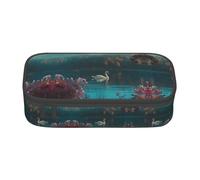MLTRFGJ Sac à crayons portable de grande capacité imprimé rivière, convient pour l'école ou le bureau, Cygne du lac, Taille unique, Trousse de maquillage